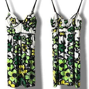 Wrapper Mini Yellow & Green Floral Sundress
